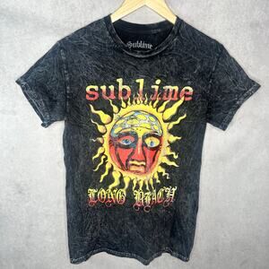 100% Cotton Urban Outfitters Sublime Acid Wash Graphic Tee Black Small